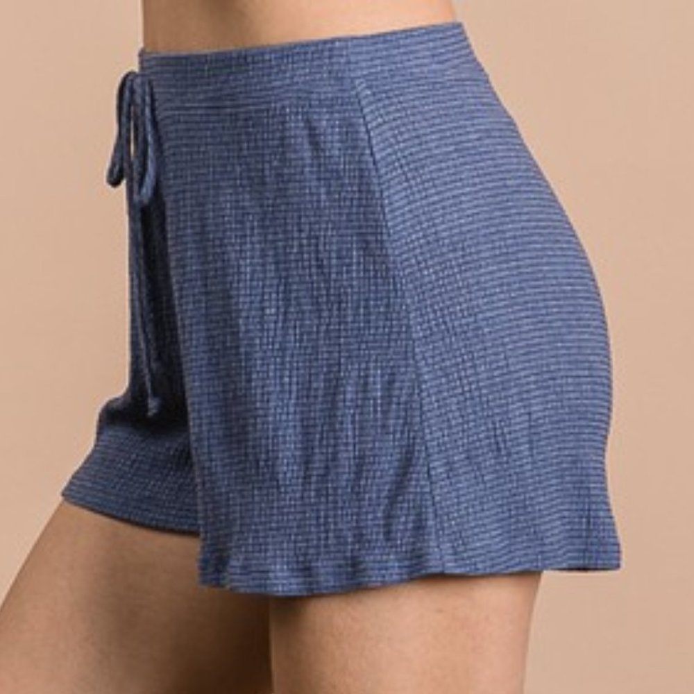 🎉Faded Navy Textured Soft Shorts - Picture 5 of 5